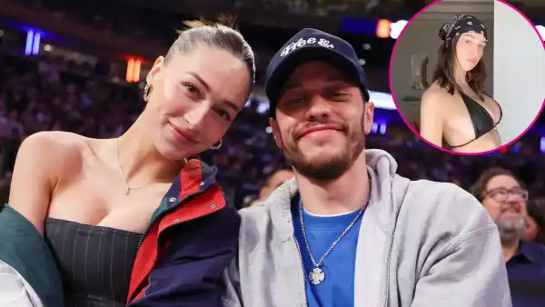 Pete Davidson s Pregnant Girlfriend Elsie Hewitt Shows Off Growing Baby Bump in Barely There Bikini