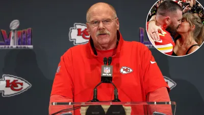 Promo Coach Andy Reid Asked About Giving Speech at Taylor Swift and Travis Kelce Wedding