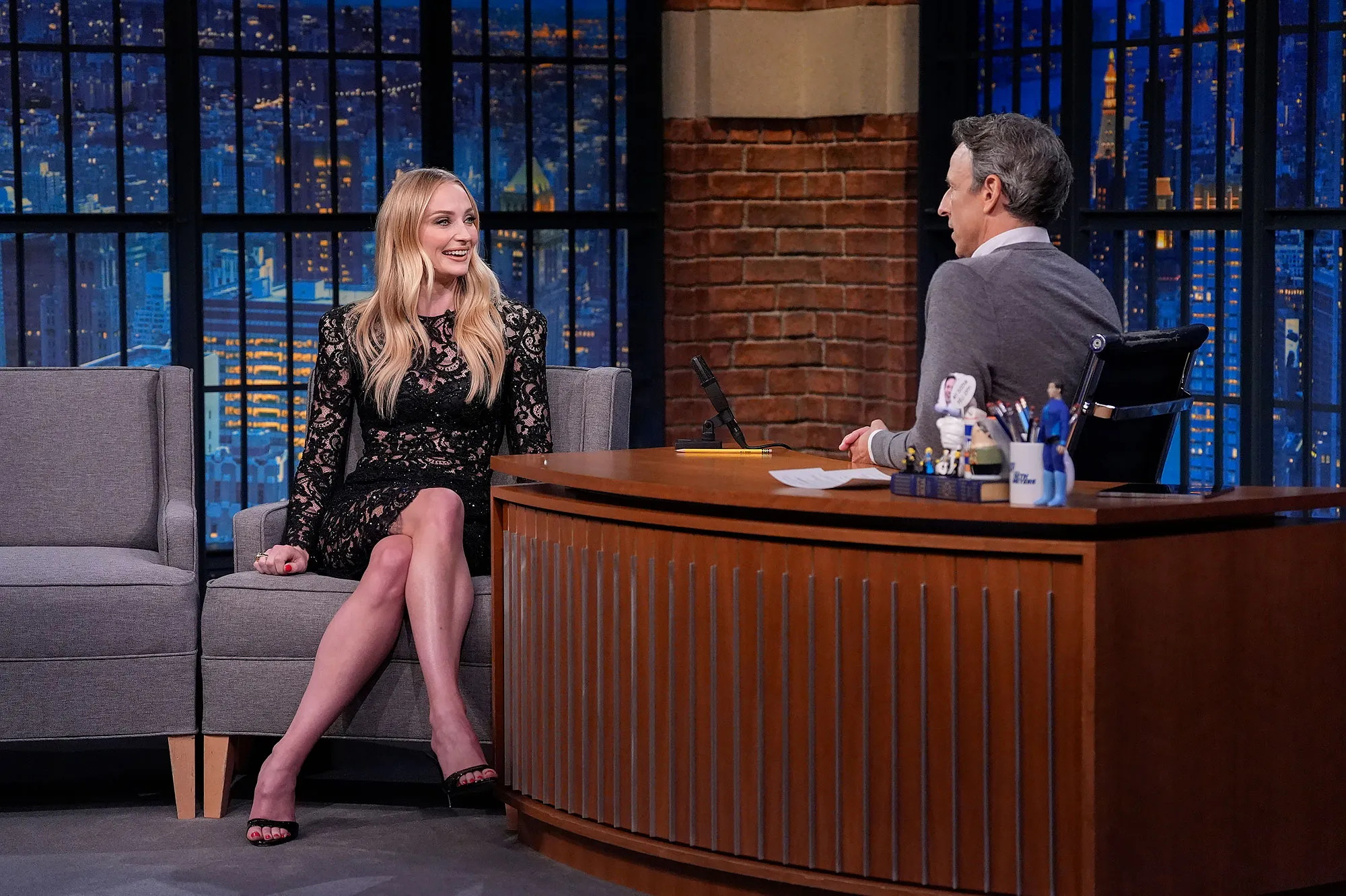 Sophie Turner Late Night with Seth Meyers