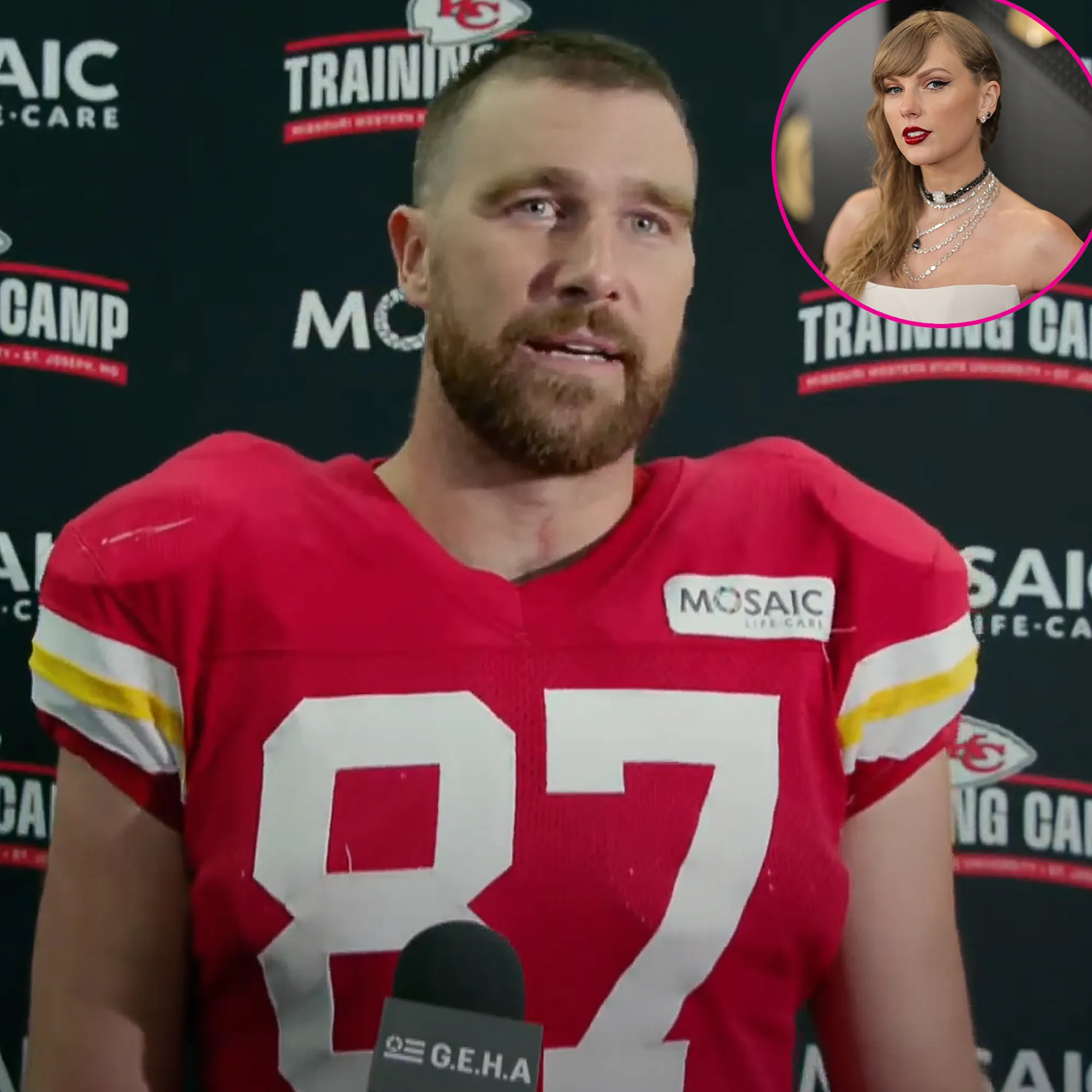 Swifties Found Invisible String Clue in Travis Kelce s Training Camp Press Conference