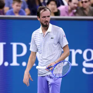 FEATURE Tennis Star Daniil Medvedev Smashes Racket in 2025 US Open Meltdown
