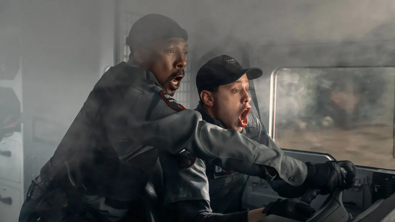 Eddie Murphy and Pete Davidson in The Pickup