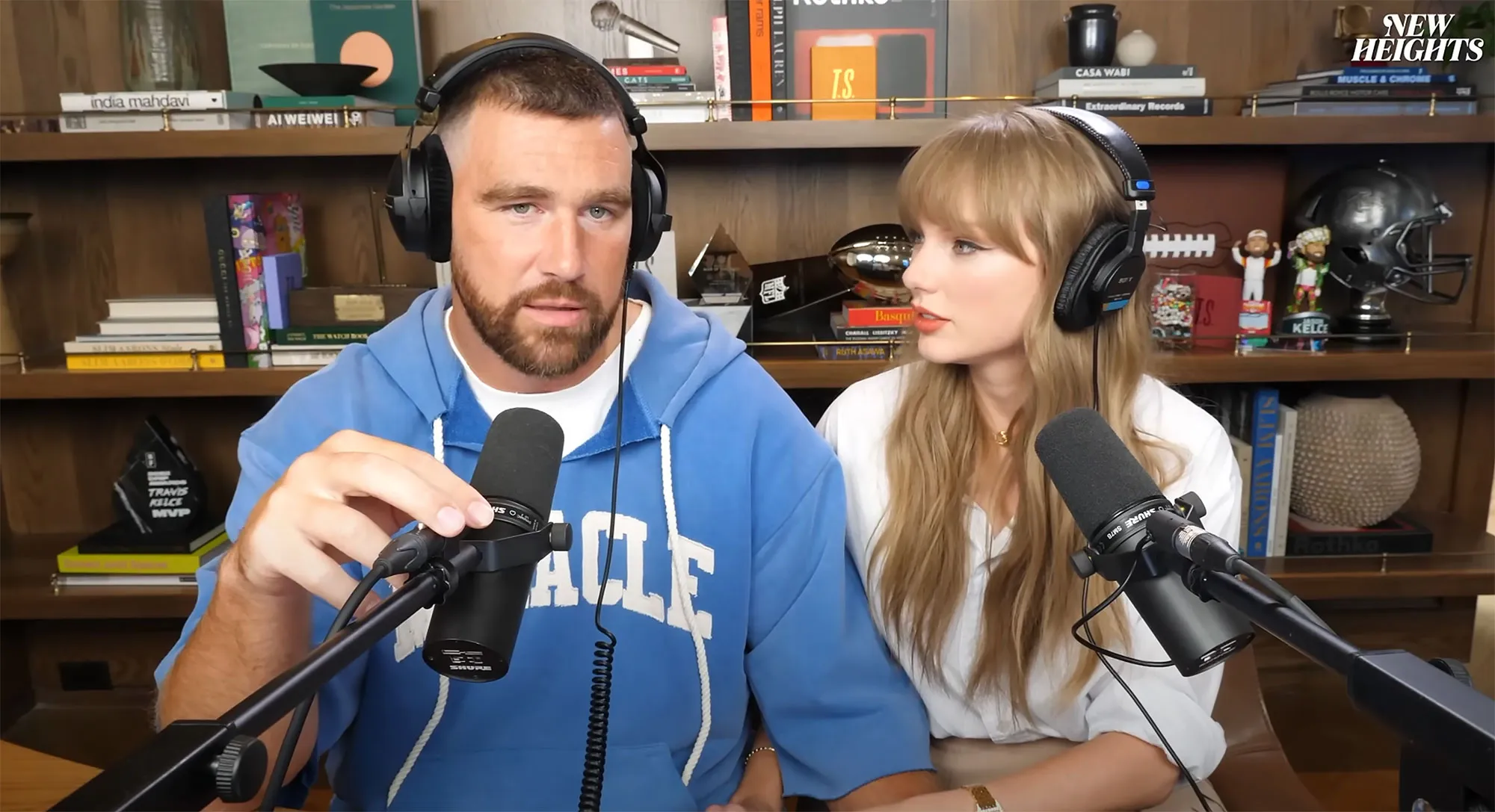 Travis Kelce Says It Was Hard to Interview Taylor Swift on Podcast