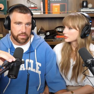 Travis Kelce Says It Was Hard to Interview Taylor Swift on Podcast