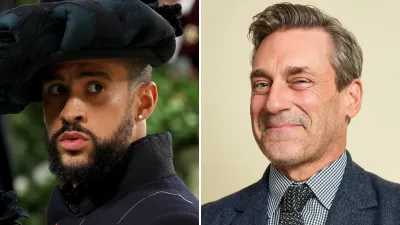 Bad Bunny and Jon Hamm