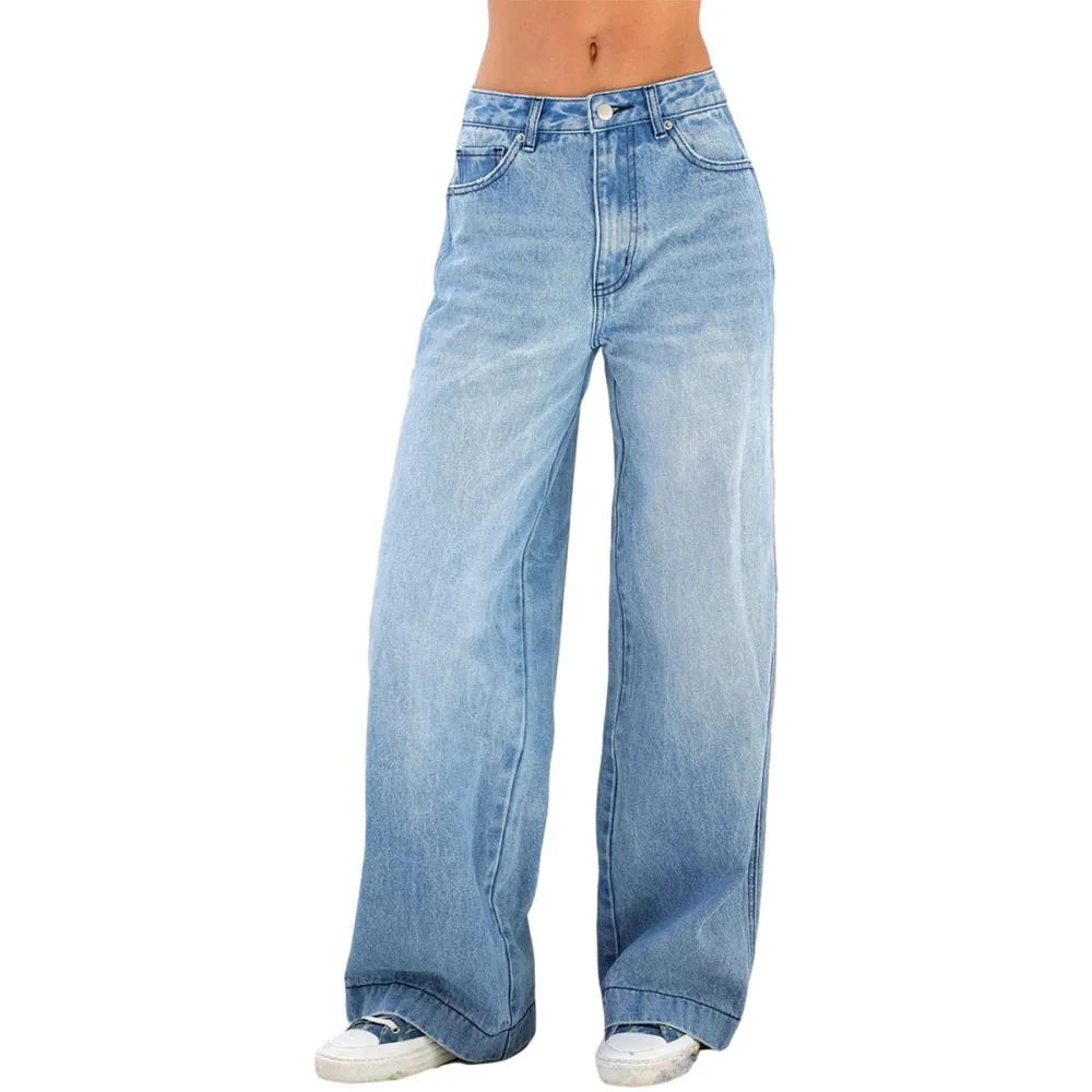 Covvoliy Wide Leg Boyfriend Jeans 