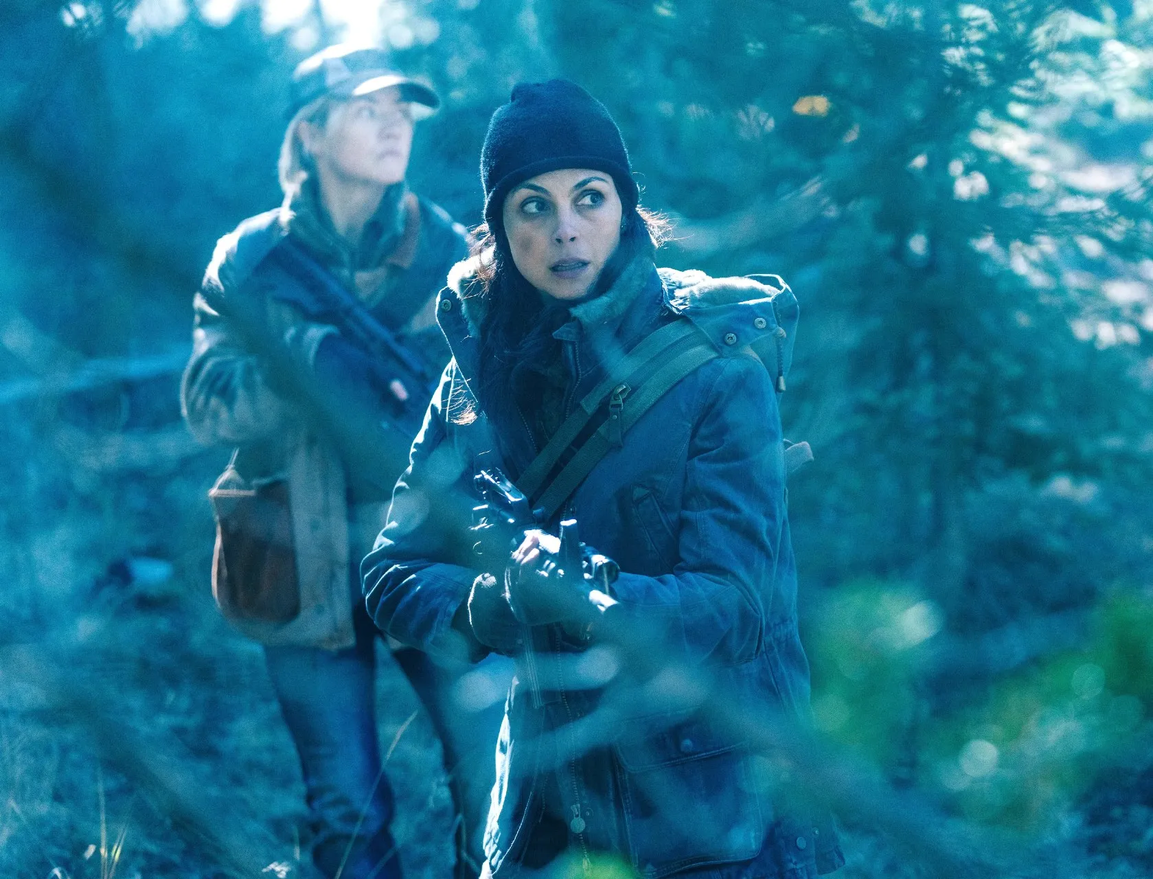 Maddie Hasson, Morena Baccarin in Elevation