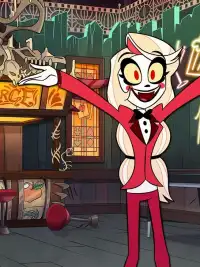 A still from the animated series Hazbin Hotel