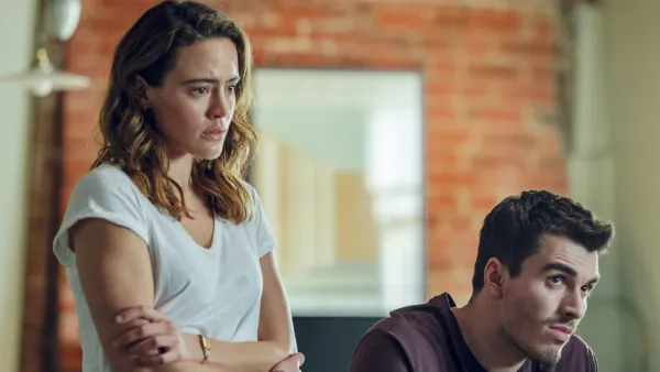 Sophie Robertson and Corey Mylchreest in Hostage