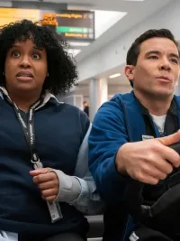 Natasha Rothwell and Conrad Ricamora in How to Die Alone