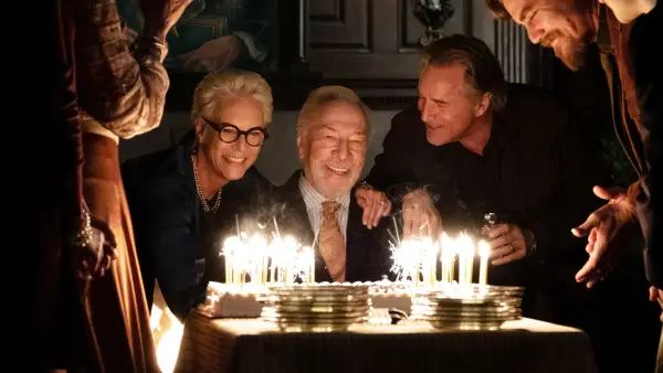 Christopher Plummer and the cast of Knives Out