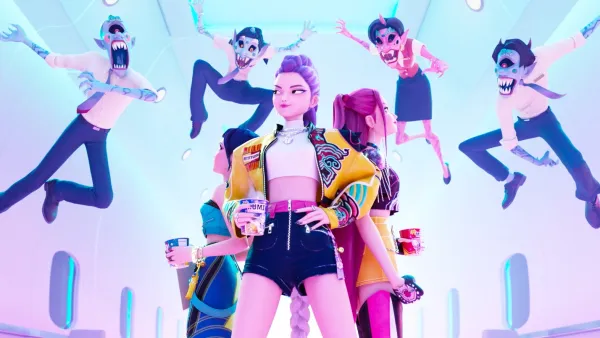 The cast of KPop Demon Hunters