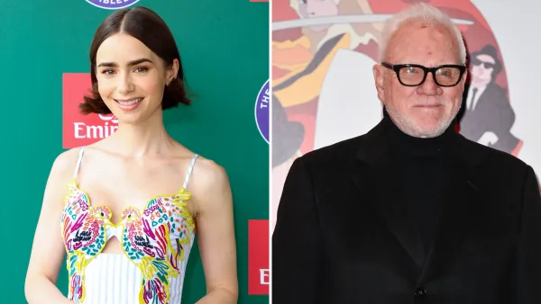Lily Collins and Malcolm McDowell