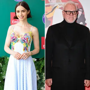 Lily Collins and Malcolm McDowell