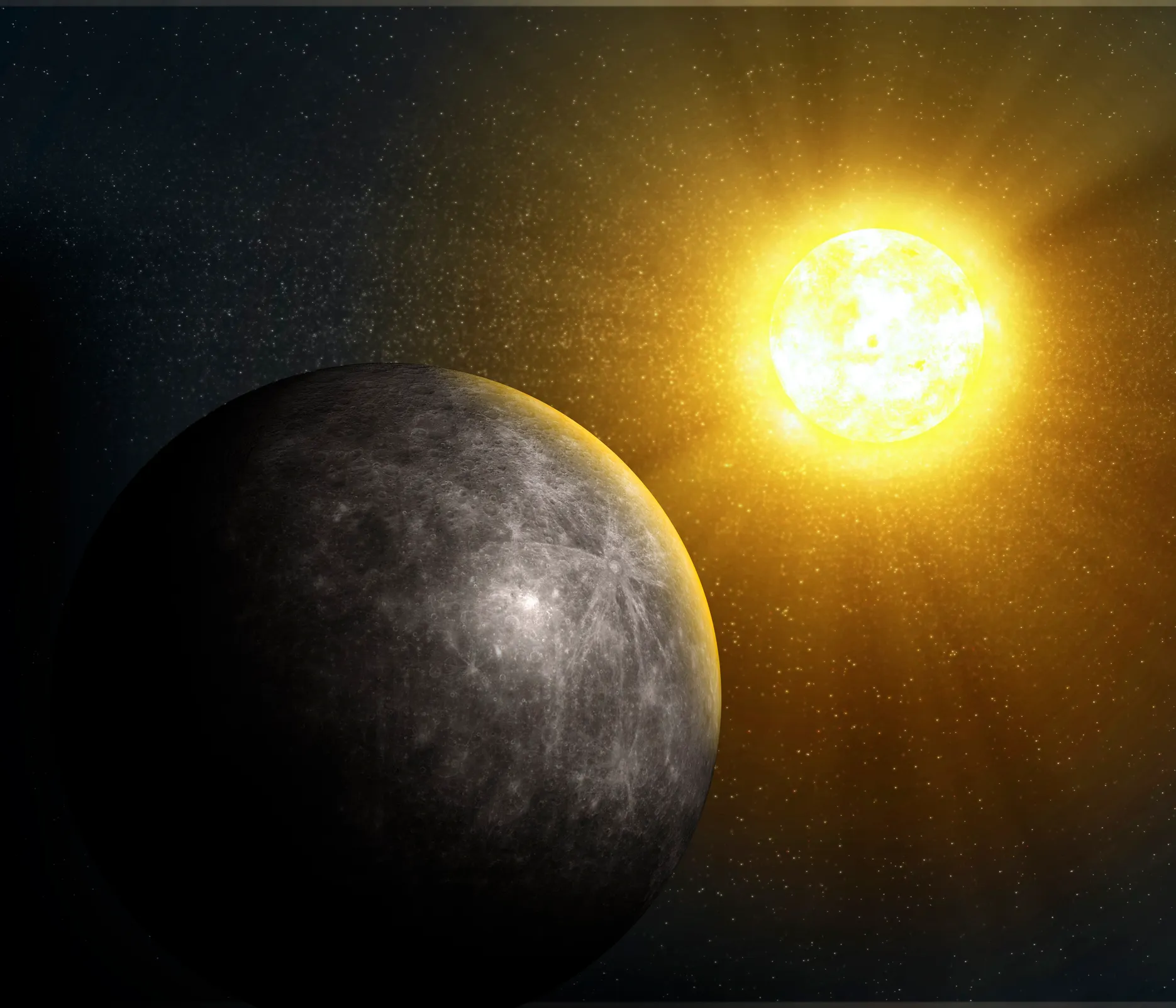 Planet Mercury, computer artwork.