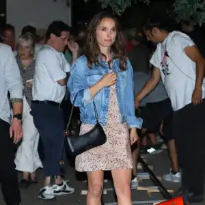 NEW YORK, NY - AUGUST 12: Natalie Portman is seen at the "Good Sex" set in Downtown, Manhattan on August 12, 2025 in New York City. (Photo by Jose Perez/Bauer-Griffin/GC Images)