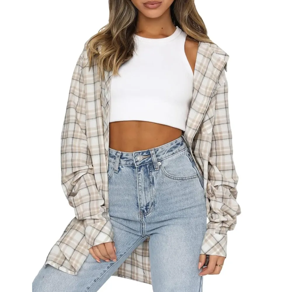 Lacozy Buffalo Plaid Flannel Long Sleeve Shirt