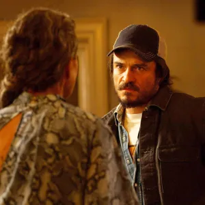 Andie MacDowell and Orlando Bloom in Red Right Hand