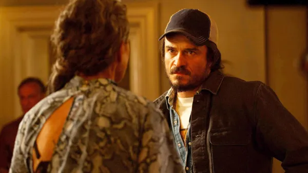 Andie MacDowell and Orlando Bloom in Red Right Hand