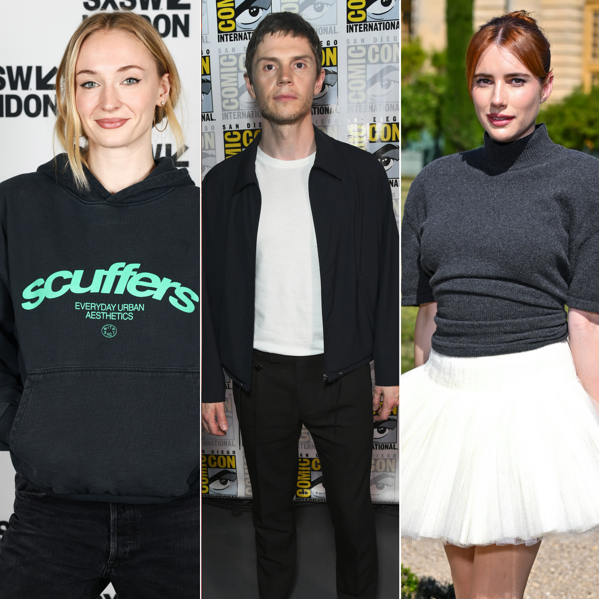 Sophie Turner, Evan Peters, and Emma Roberts