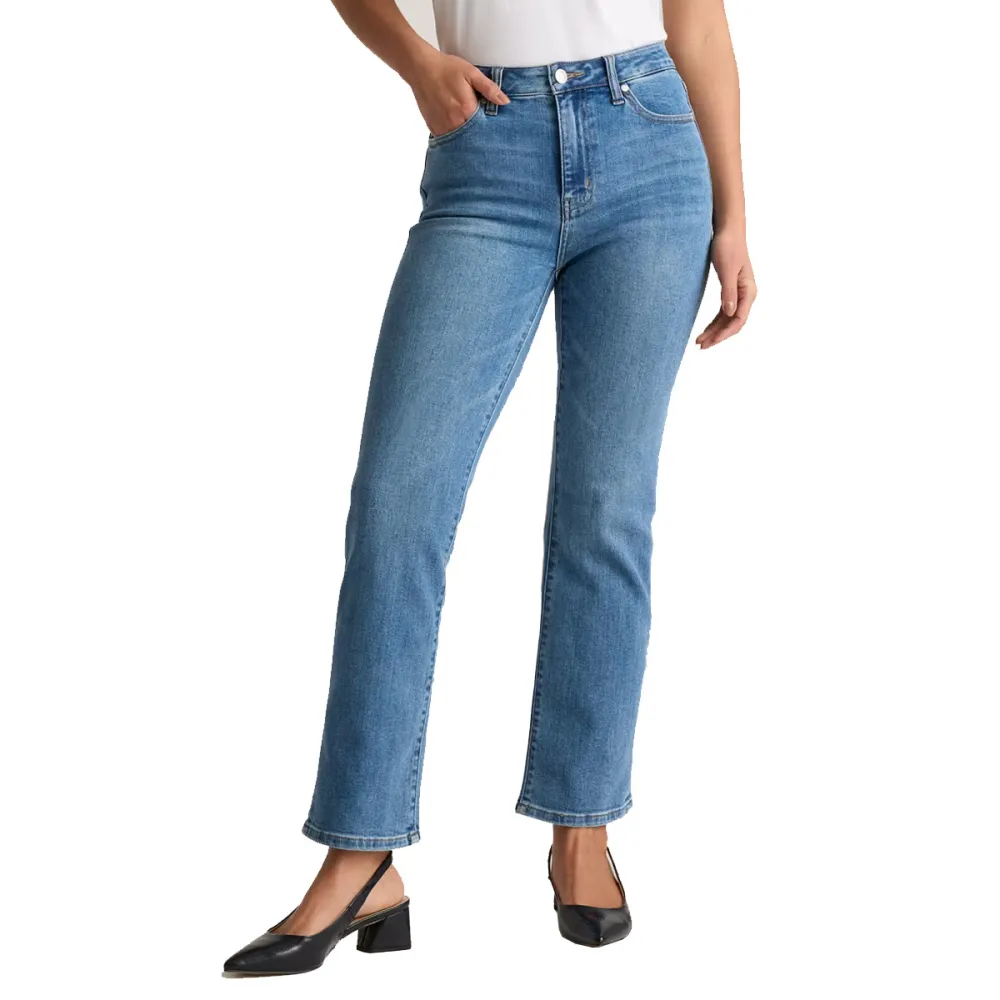 Bella Stretch Patch Pocket Wide Leg Jeans