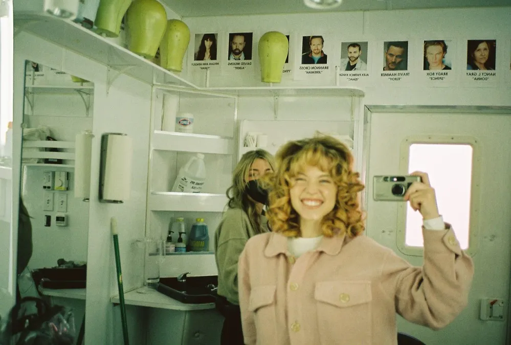 Sydney Sweeney Americana Behind the Scenes Photo