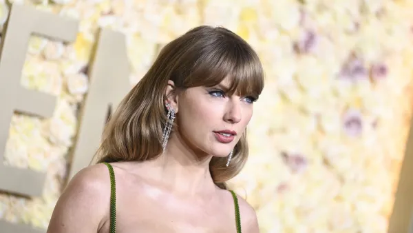 Taylor Swift at the 81st Golden Globe Awards held at the Beverly Hilton Hotel on January 7, 2024 in Beverly Hills, California. (Photo by Gilbert Flores/Golden Globes 2024/Golden Globes 2024 via Getty Images)