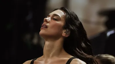 Dua Lipa performing at Madison Square Garden