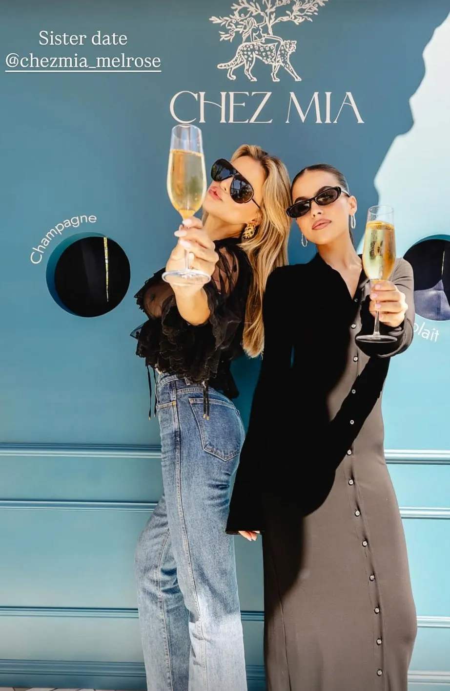 Brooks Nader Rocks Latest Braless Look in Sheer Top for Champagne Flowing Sister Date 001