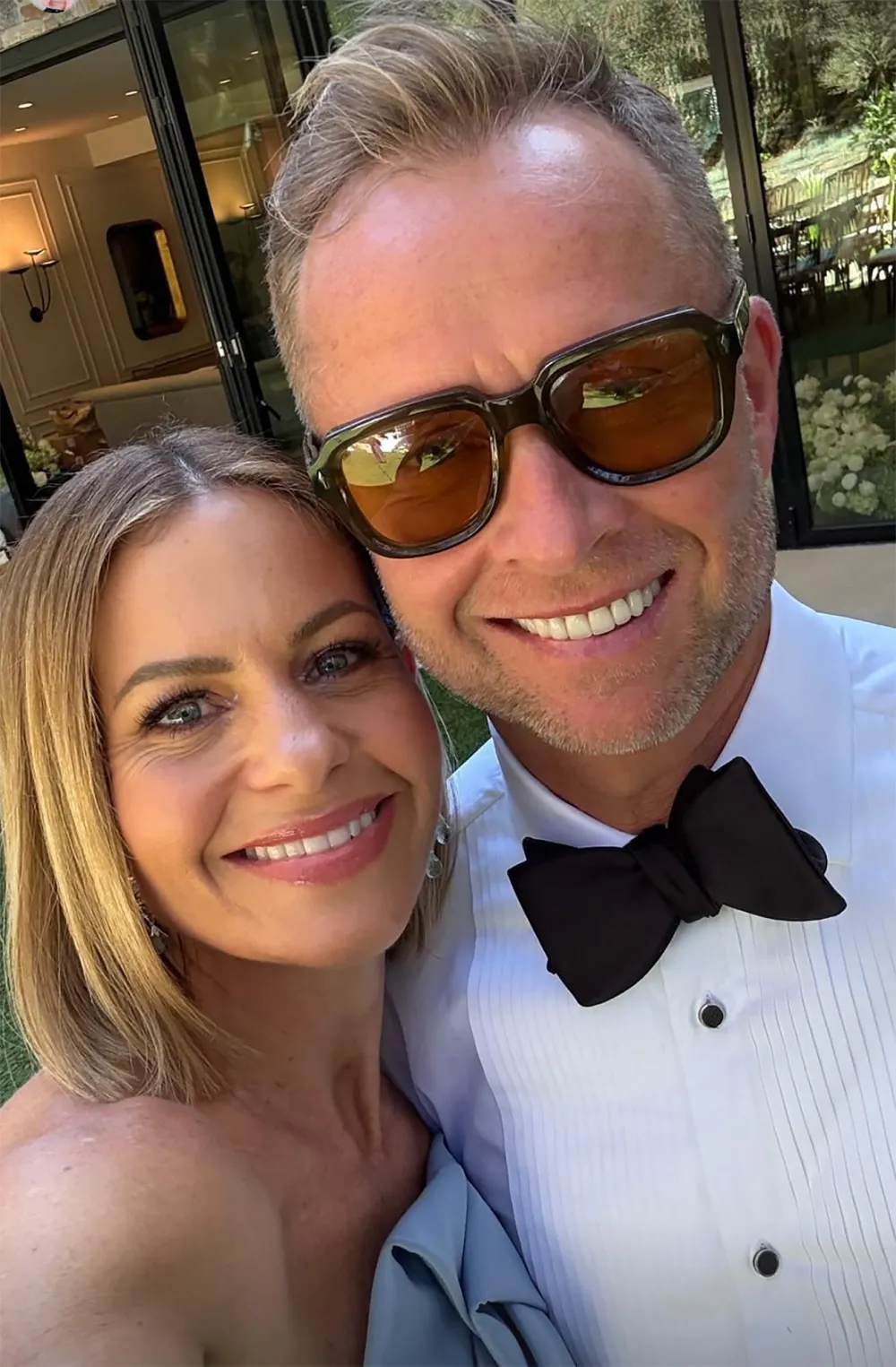 Candace Cameron Bure Was Something Blue in Dress at Natashas Wedding