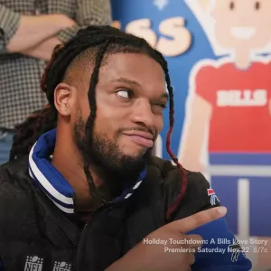 Damar Hamlin Shows Off His Acting Skills in Hallmark s A Bills Love Story Trailer Watch 005
