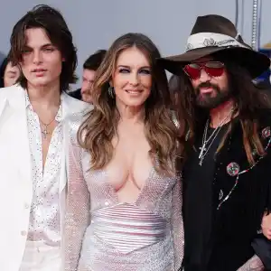 Elizabeth Hurley Steps Out With Son Damian and Billy Ray Cyrus GettyImages-2234065862