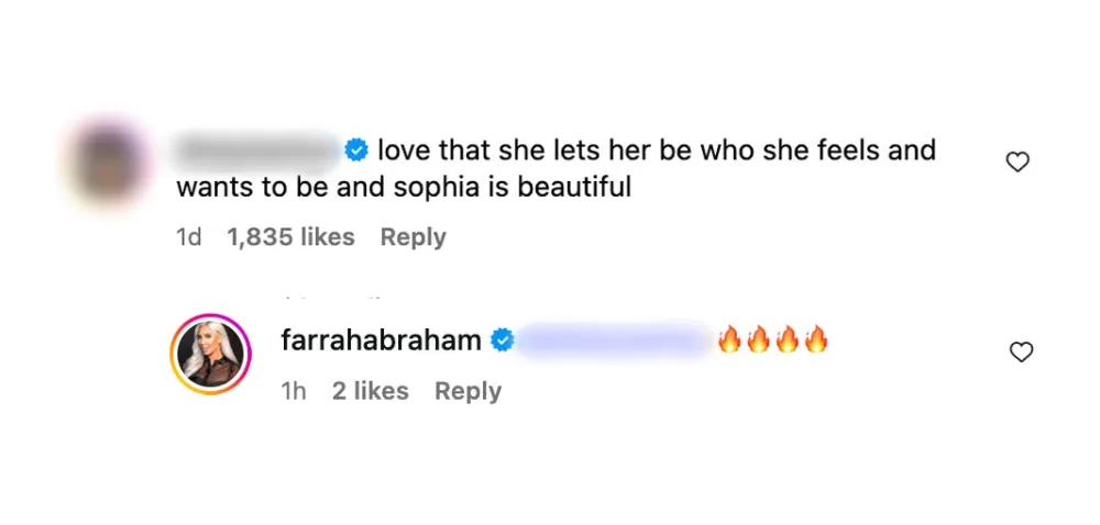 Farrah Abraham Responds to Fan Praising Her After Daughter Sophia Debuts Bold New Orange Hair Look 001