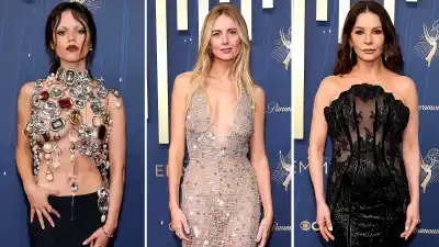 Feature All The Naked Dresses on the 2025 Emmys Red Carpet