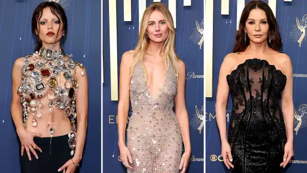 Feature All The Naked Dresses on the 2025 Emmys Red Carpet