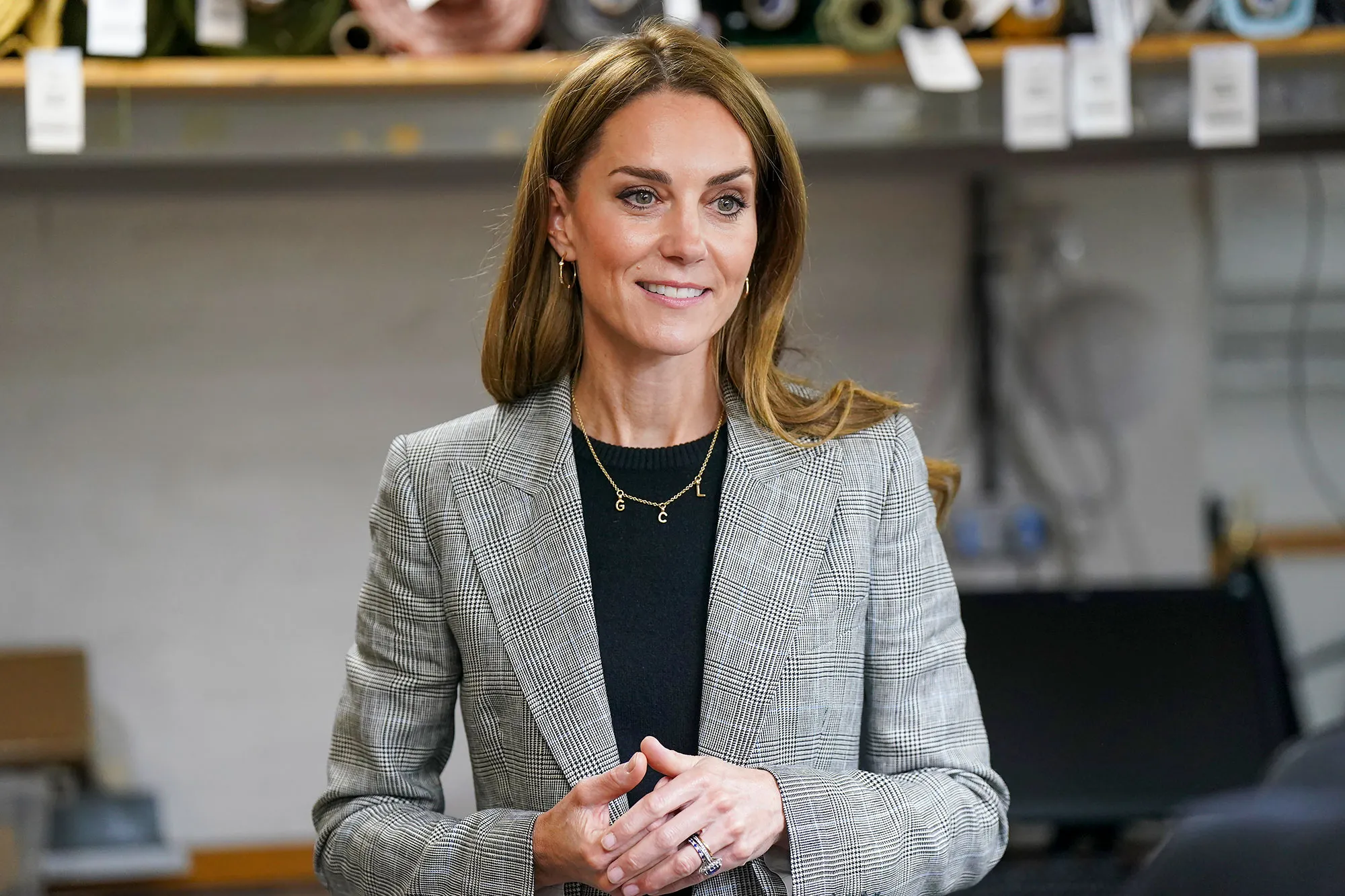 Feature Kate Middleton Spotted in Menswear Suit