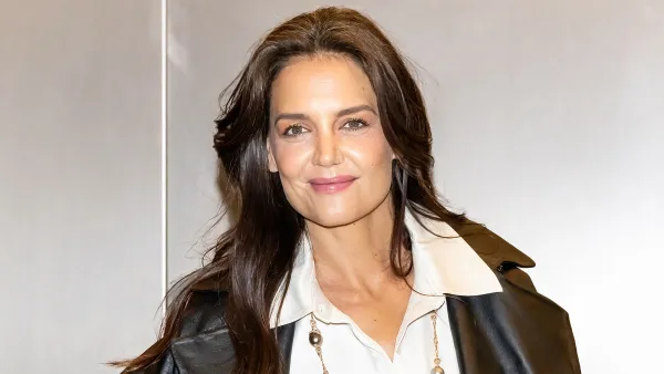 Actress Katie Holmes is seen arriving to Mikimoto 130th Anniversary Party at Central Park Tower on April 29, 2023 in New York City.