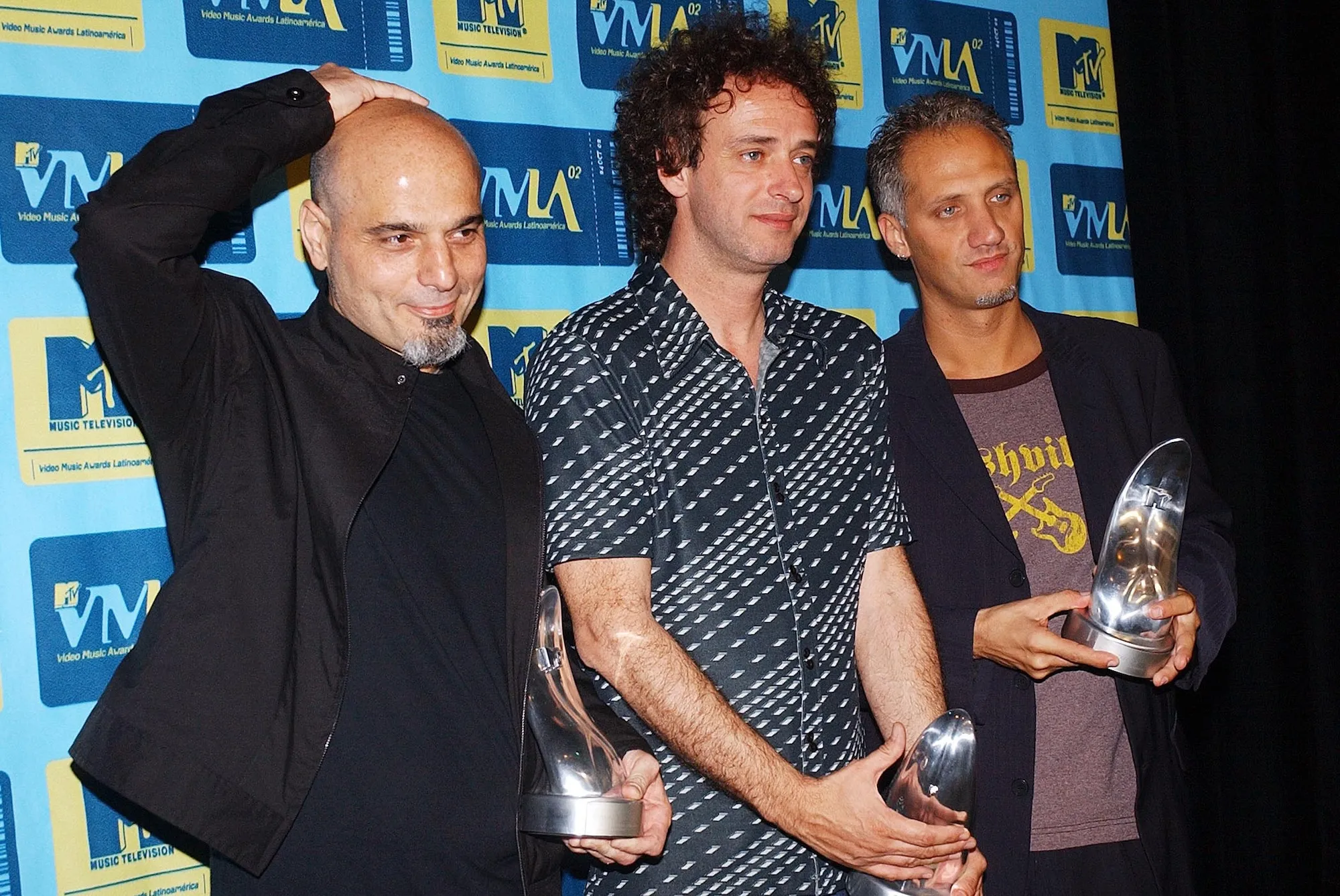 Foto de Archivo: Soda Stereo: Zeta Bosio, Gustavo Ceratti y Charly Alberti