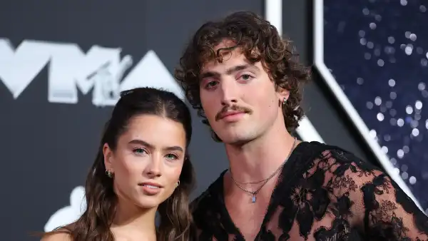 Maggie Thurmon and Benson Boone attend the 2024 MTV Video Music Awards