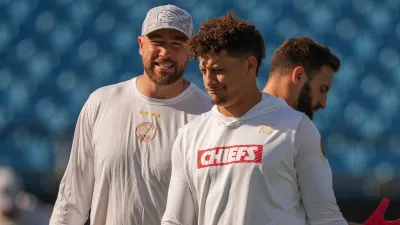 Patrick Mahomes Reminds Brazilian Reporter Travis Kelce Is Engaged