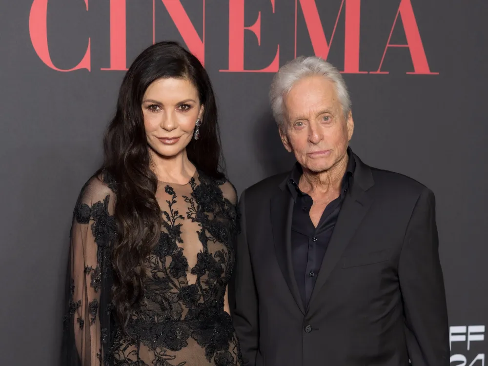 GettyImages-2188592952 Michael Douglas Makes Rare Comment About Catherine Zeta-Jones Marriage