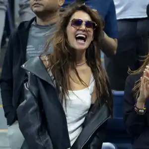 Katie Holmes attends day six of the 2025 US Open Tennis Championships at USTA Billie Jean King National Tennis Center on August 29, 2025 in Flushing Meadows, Queens, New York City.