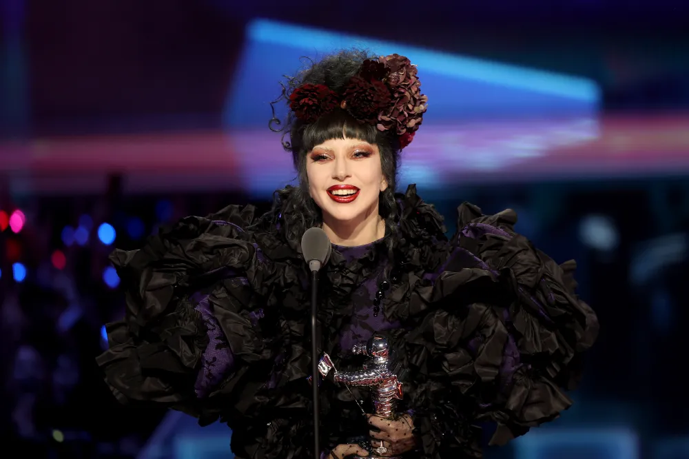 Lady Gaga on stage at the 2025 MTV Video Music Awards