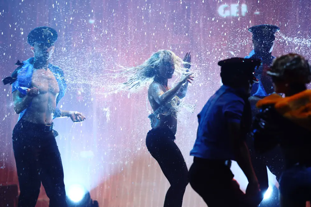 Sabrina Carpenter performs during the 2025 MTV Video Music Awards.