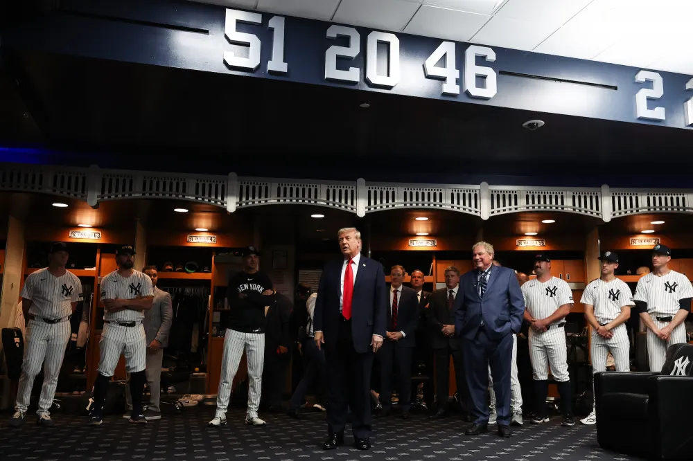 GettyImages-2234248632 Donald Trump Yankees Clubhouse 2025