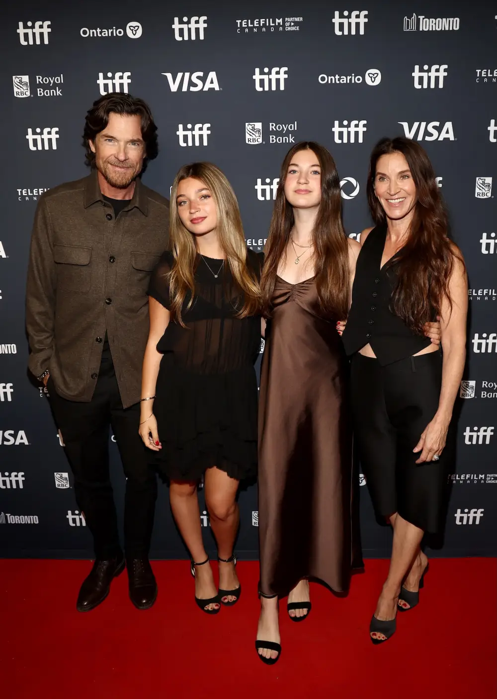 GettyImages-2234335039 Jason Bateman Makes Rare Red Carpet Appearance With Teen Daughters
