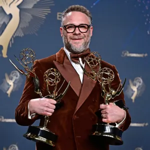Seth Rogen Jokes Emmy Wins Will Help Get New Guest Stars for 'The Studio' Season 2