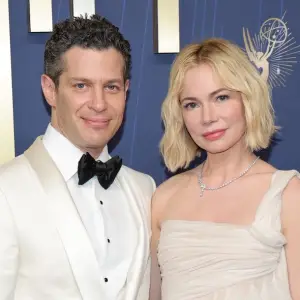 Michelle Williams and Thomas Kail Glow at 2025 Emmys After Baby No 3 GettyImages-2235450404