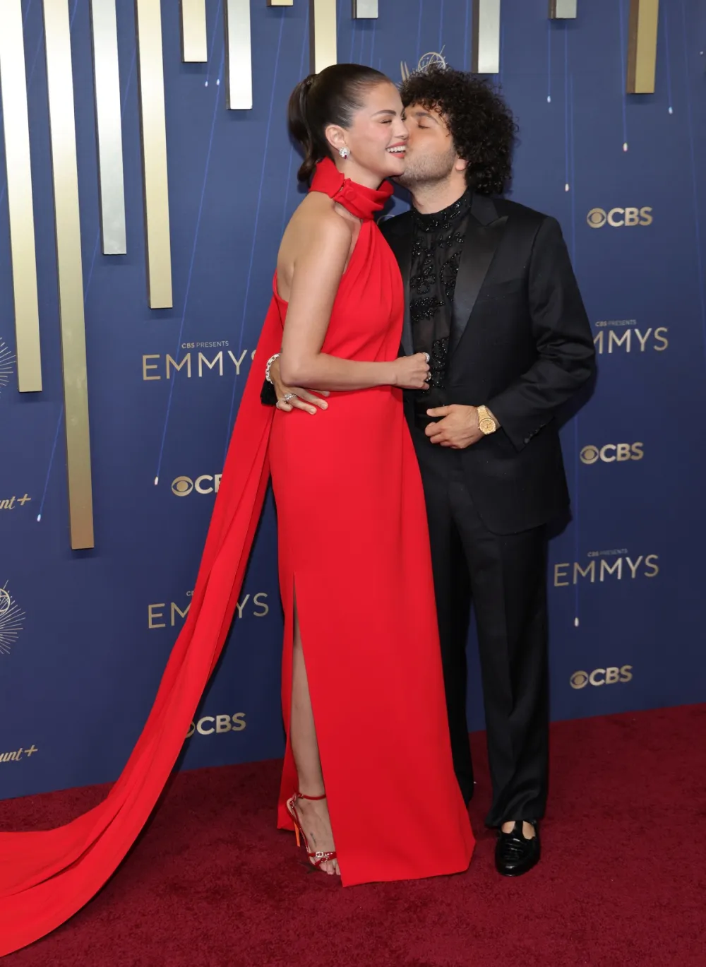 Selena Gomez Looks Red Hot During Date Night With Benny Blanco at Emmy Awards 2025