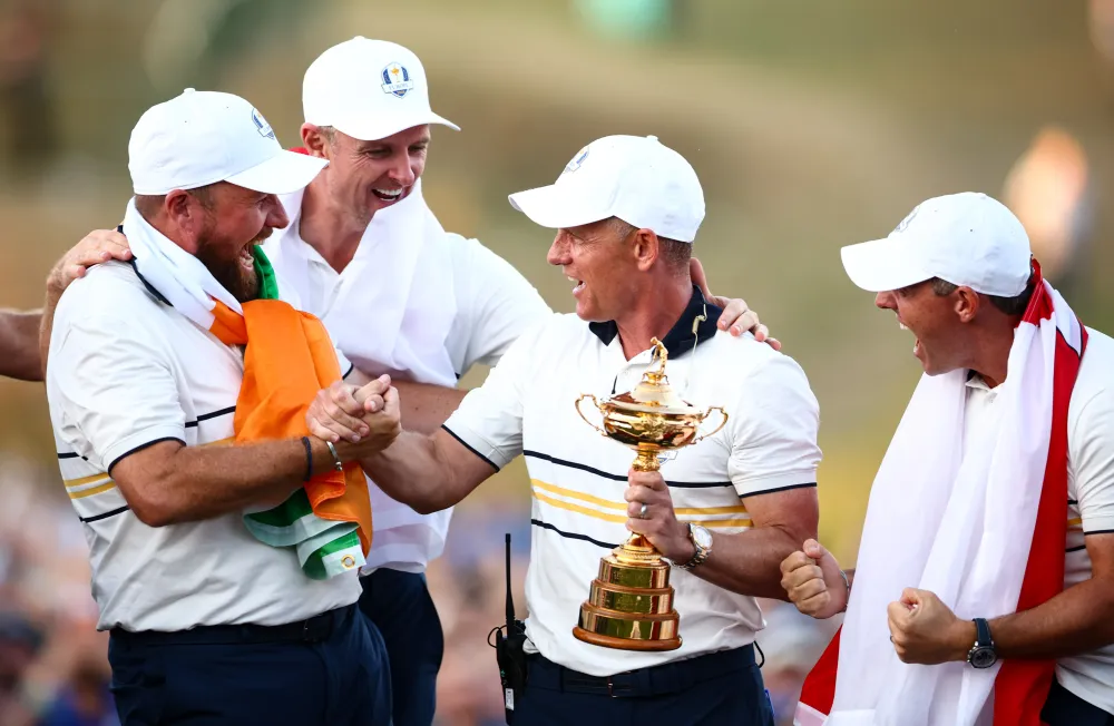 GettyImages-2237711866 Rory McIlroy Shane Lowry Justin Rose 2025 Ryder Cup